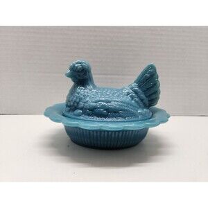 Mosser Georgia Blue Hen On Nest Full Size 6 1/2 Inch